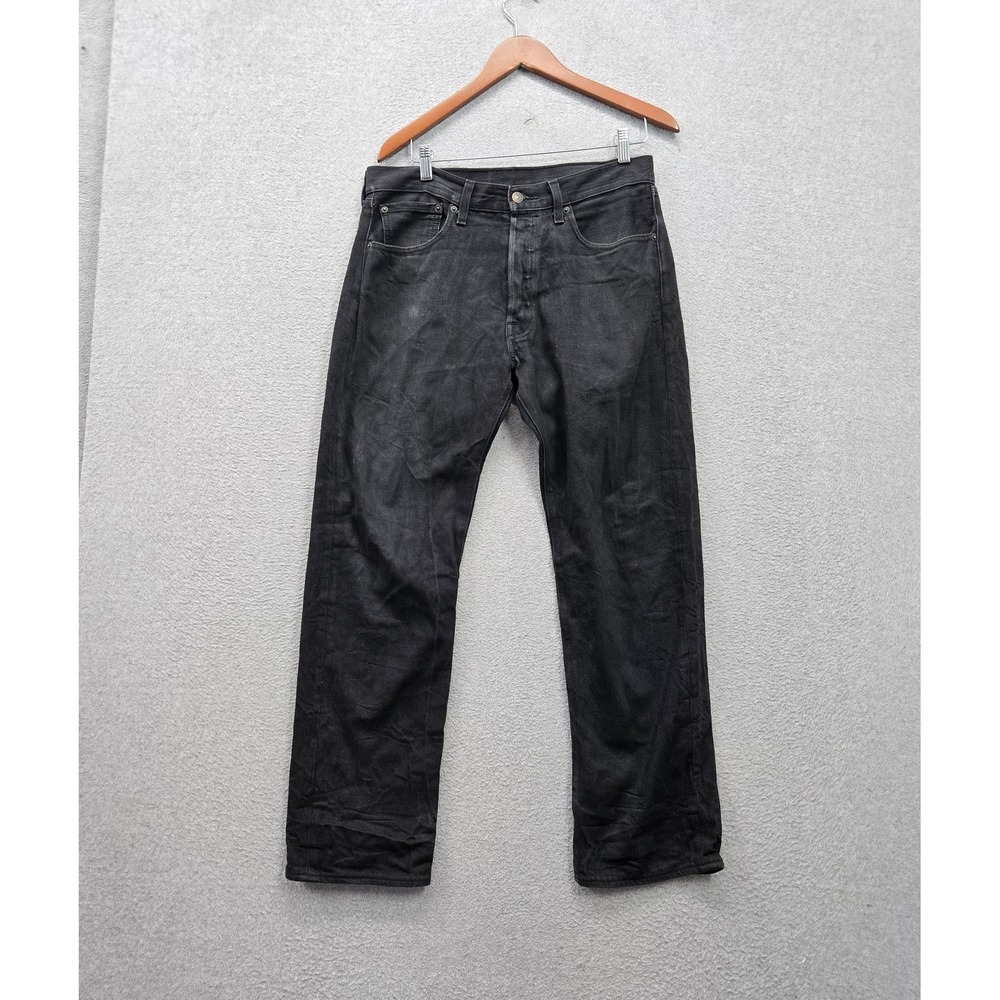 Levi's 501 Men Jeans 32X32 Black Denim Original Fit Straight 29" Inseam
